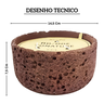 aq0028 vela aromatizada em cimento marrom btc desenho