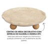 fm0284 centro de mesa decorativo com de madeira natural e resina estilo travertino btc descr