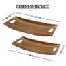 fm0337 conjunto de bandeja em madeira natural 2 pecas btc desenho