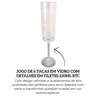 gi5013 jogo de 6 tacas em vidro com detalhes em filetes 220ml btc descr