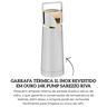 gi5415 garrafa termica com ampola 1l inox revestido em ouro 24k pump sarezzo riva descr