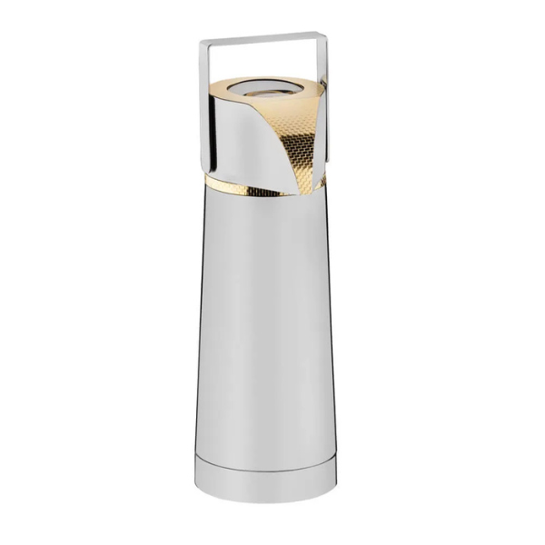 gi5415 garrafa termica com ampola 1l inox revestido em ouro 24k pump sarezzo riva