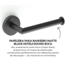 a817582c40 papeleira para banheiro matte black hotels round roca descr