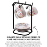 1124pt suporte para xicaras e pires de cafe preto fosco caffe future descr