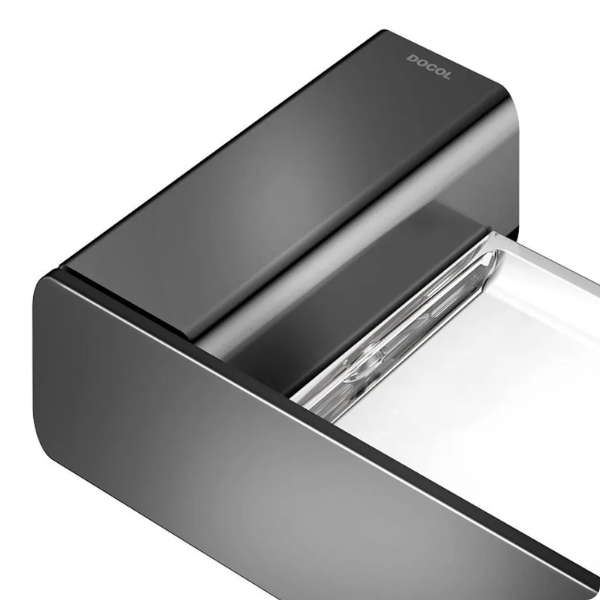 90010138048 saboneteira de parede grafite polido docol flat detalhes