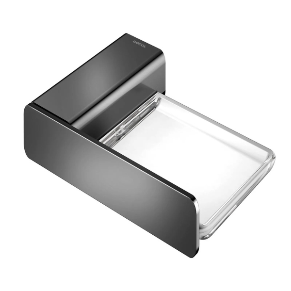 90010138048 saboneteira de parede grafite polido docol flat