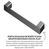 90010136070 porta toalhas de rosto 37 6cm grafite escovado docol flat descr