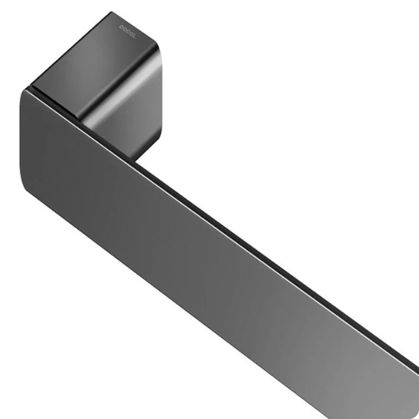 90010136048 porta toalhas de rosto 37 6cm grafite polido docol flat detalhes
