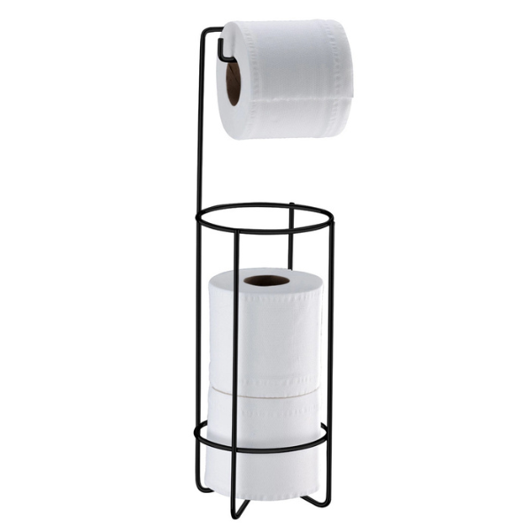 1051pt suporte para papel higienico de chao preto fosco superiore future