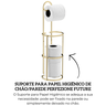 1609dd suporte para papel higienico de chao parede dourado perfezione future descr
