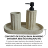 po0188 conjunto de 3 pecas para banheiro em resina bege texturizado btc descr