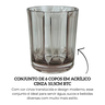 rjw0014 conjunto de 6 copos em acrilico cinza 10 5cm btc descr