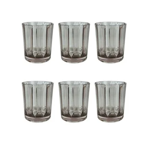 rjw0014 conjunto de 6 copos em acrilico cinza 10 5cm btc