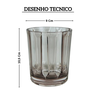 rjw0014 conjunto de 6 copos em acrilico cinza 10 5cm btc desenho