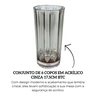 rjw0018 conjunto de 6 copos em acrilico cinza 17 5cm btc descr