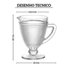 zf0157 jarra em vidro com bico de jaca transparente 1l btc desenho