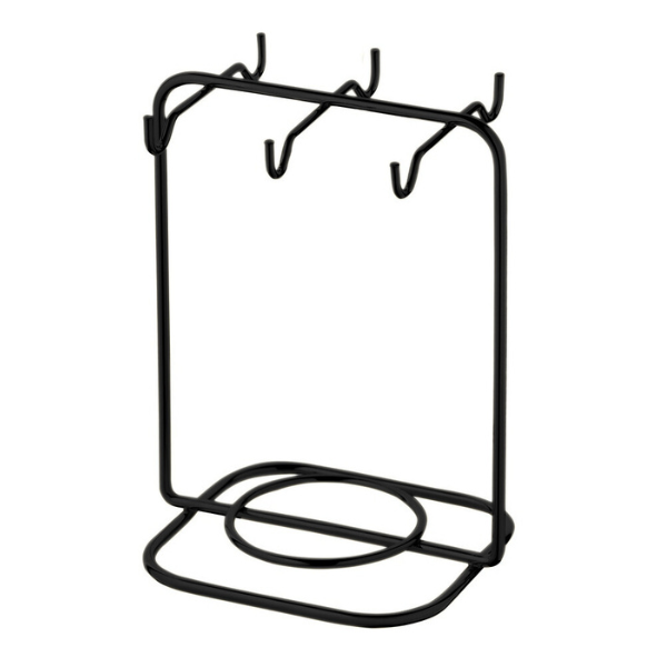 1125pt suporte para xicaras e pires de cha preto fosco caffe future semnada