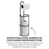 1609pt suporte para papel higienico de chaoparede preto fosco perfezione future descr