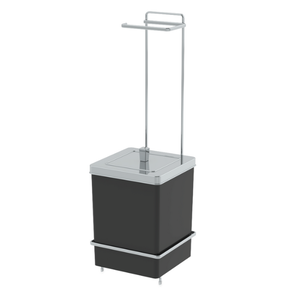 1632ptc lixeira quadrada e suporte para papel higienico cromadopreto perfezione future semnada