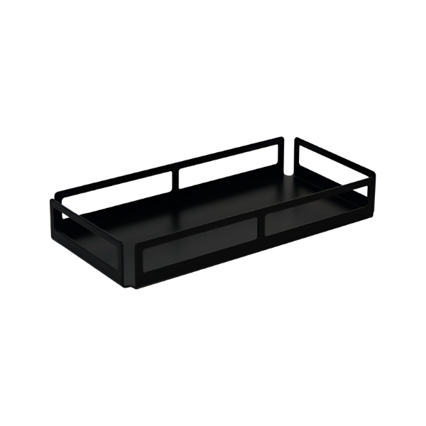 6023pt bandeja retangular preto fosco raffinato future