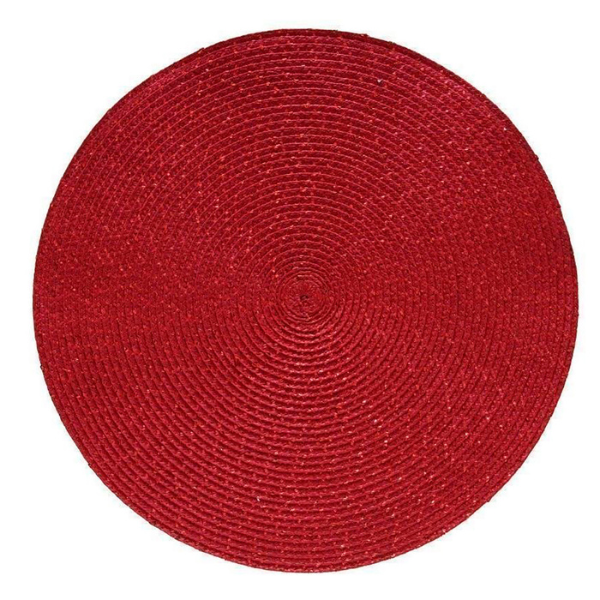 208205 jogo americano redondo avulso greta vermelho 38cm copa cia