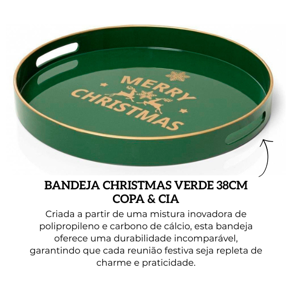 310012 bandeja christmas verde 38cm copa cia descr