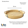 bandeja de rattan 30x30 bege btc nk0180 5