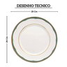 310936 prato raso aquarelle em ceramica filetado ouro olive copa cia desenho
