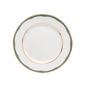 310937 prato de sobremesa aquarelle em ceramica filetad ouro olive copa cia