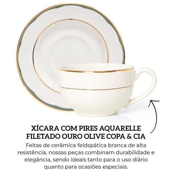 310938 xicara com pires aquarelle em ceramica filetado ouro olive copa cia descr