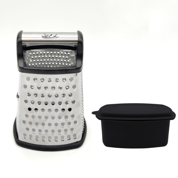 5772 ralador jumbo profissional inox 4 faces com recipiente weck comrecip