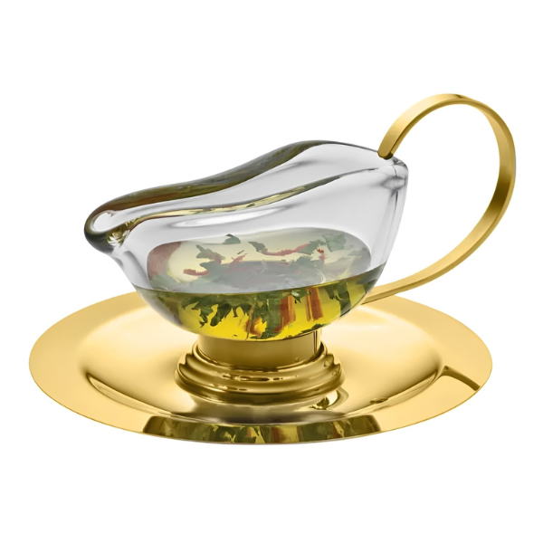 go4054 molheira barbara 200ml com prato ouro 24k riva