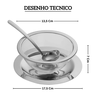 r01377 molheira com concha em aco inox 500ml milan riva desenho