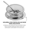 r01377 molheira com concha em aco inox 500ml milan riva descr