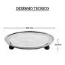 r02476 bandeja pequena em aco inox gioia riva desenho