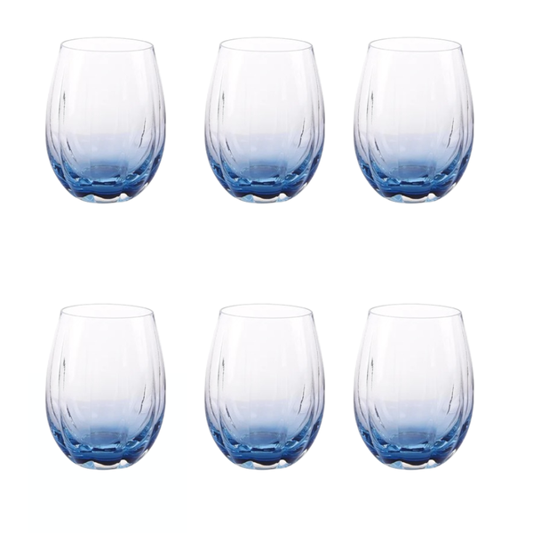 conjunto de copos transparente e azul 6 pcs jl0056 4