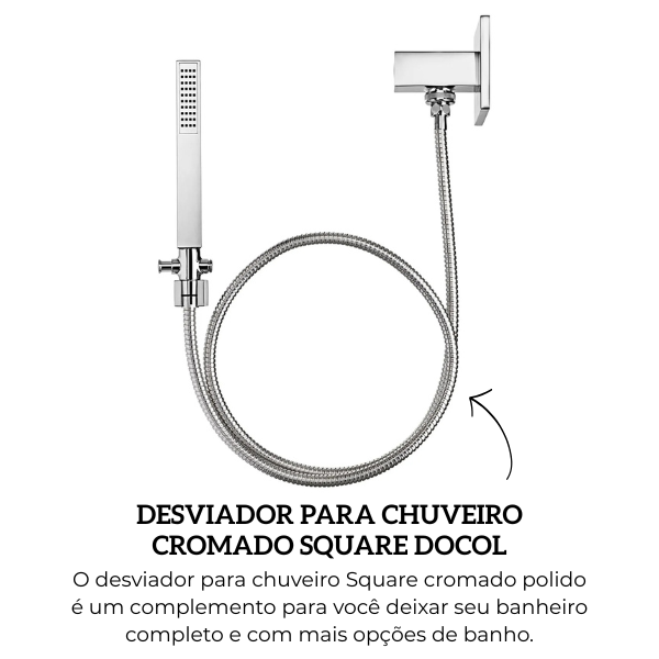 90006042006 desviador para chuveiro cromado square docol descr