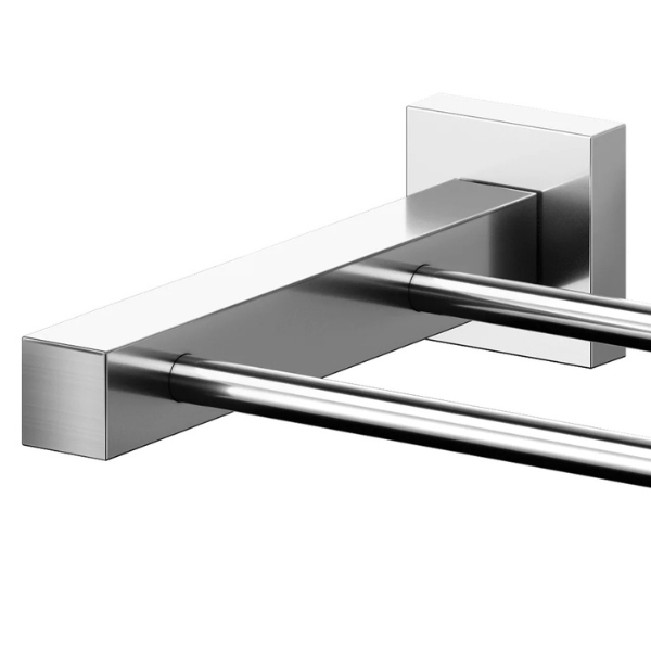 90006418006 porta toalhas bastao duplo 65cm cromado square docol esquerda