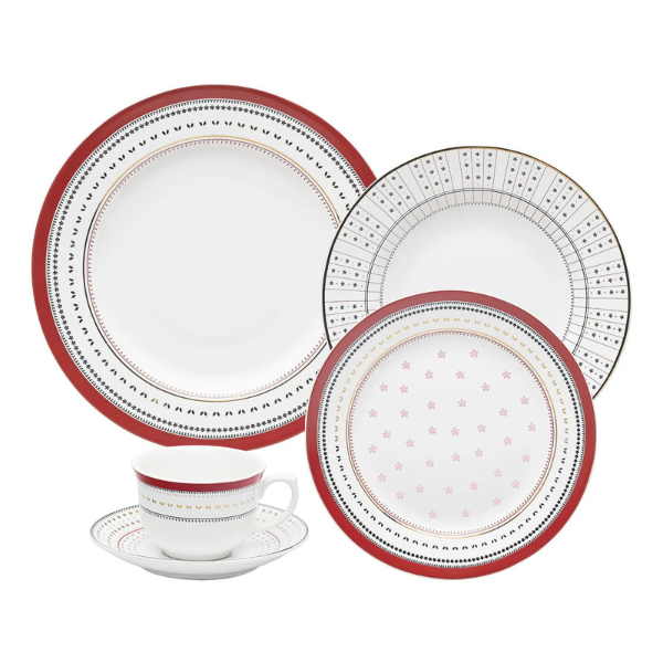 151958 aparelho de jantar e cha 30 pecas flamingo lafayette oxford