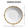 171 3132 conjunto de 6 pratos fundos em ceramica 24cm bambu scalla desenho