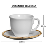 171 3134 conjunto de 6 xicaras de cha com pires 200ml bambu scalla desenho