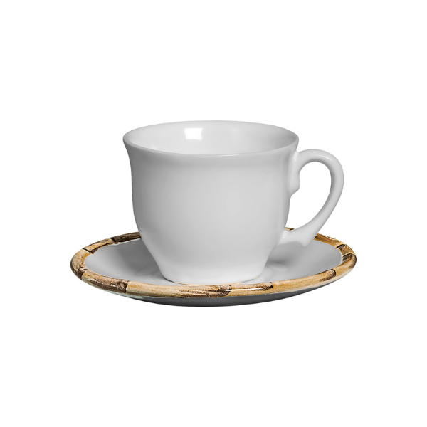 171 3134 conjunto de 6 xicaras de cha com pires 200ml bambu scalla unitario