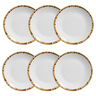 171 3133 conjunto de 6 pratos sobremesa em ceramica 20cm bambu scalla