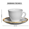 171 3135 conjunto de 6 xicaras de cafe com pires 100ml bambu scalla desenho