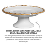 276 1698 porta torta com pe em ceramica 27 5cm bambu flat scalla descr