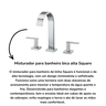 misturador para banheiro bica alta square 4