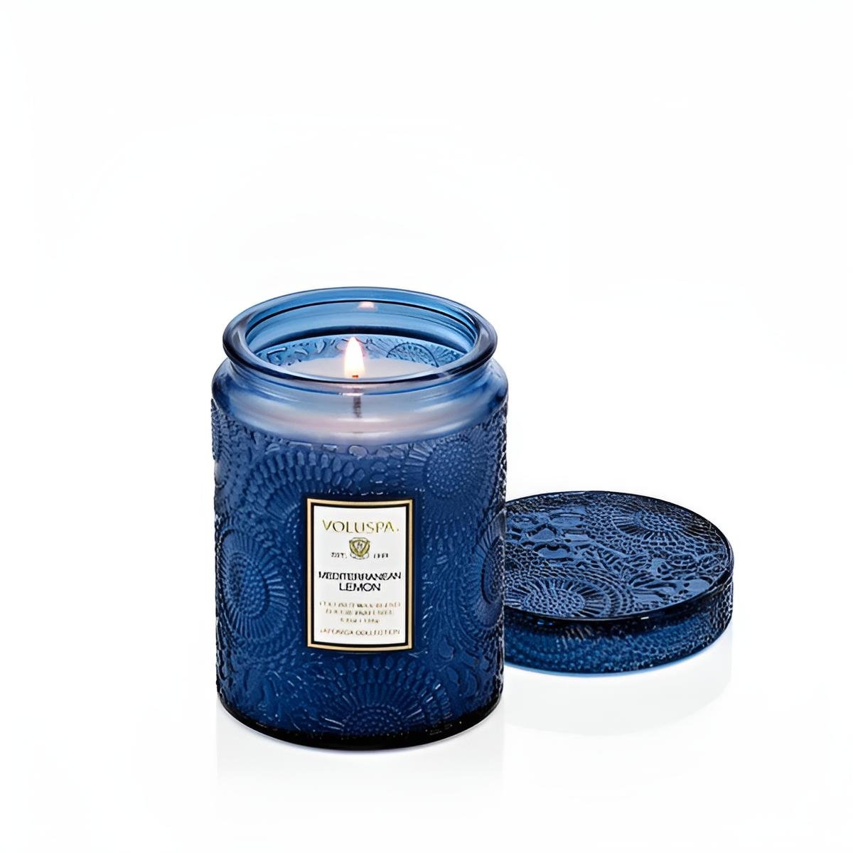 mini vela pote vidro 50h relevo mediterranean lemon 73540