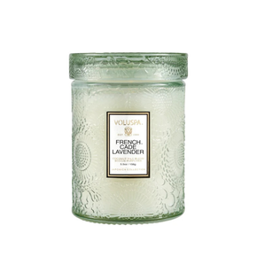mini vela pote vidro 50h relevo french cade lavender 7354