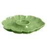 302 7465 petisqueira em ceramica verde cristina 35cm couve scalla