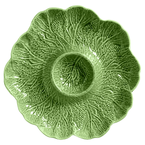 302 7465 petisqueira em ceramica verde cristina 35cm couve scalla decima